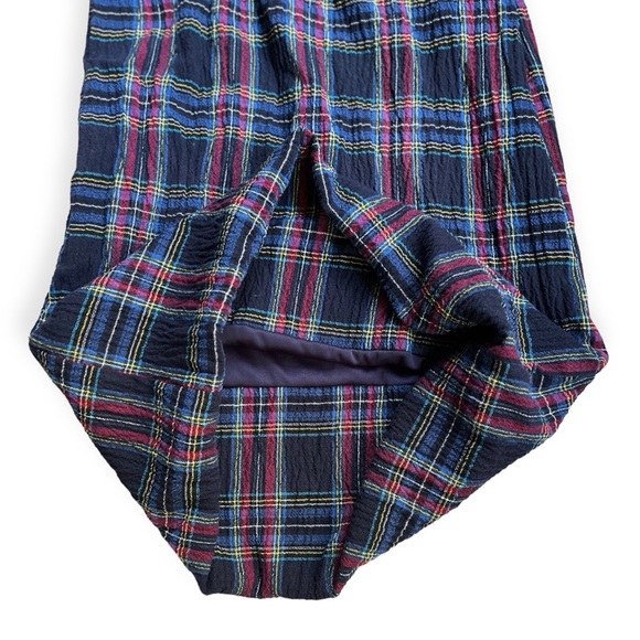 NWT ZARA Plaid Midi Skirt in Blue, Red, White, sz Small - Picture 6 of 7
